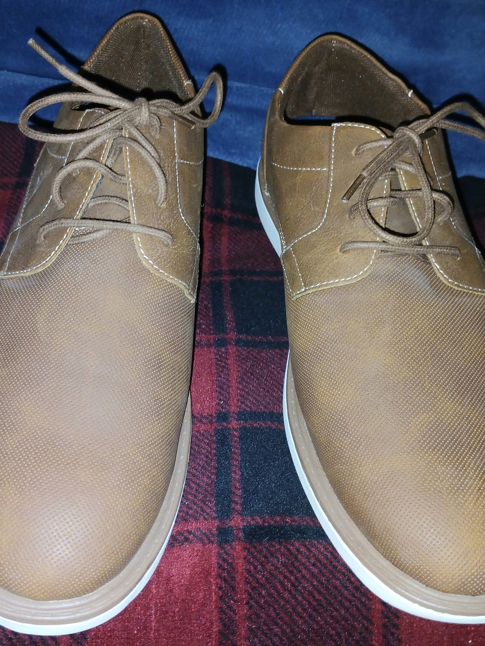 Men's Brown Leather Dockers Casual Lace-Up Shoes